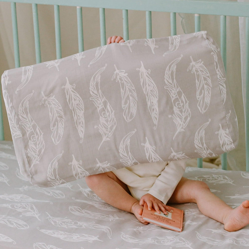 Nest Designs Toddler Pillow, Feather Grey, Medium