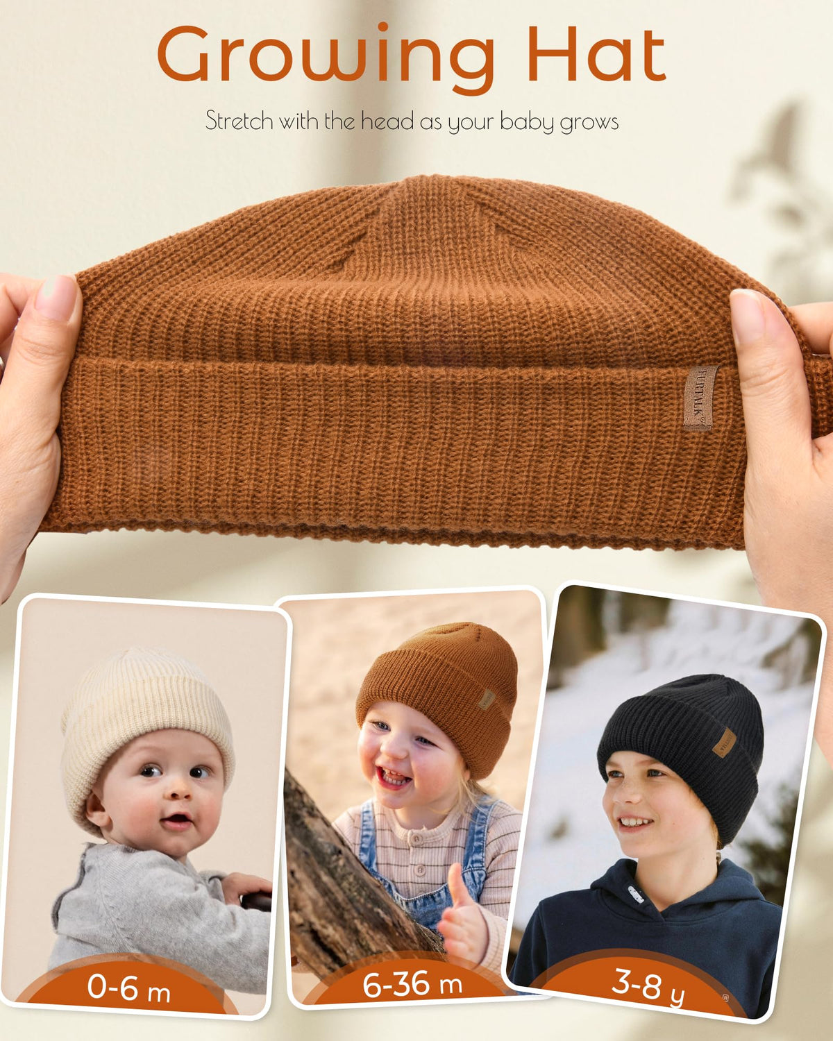 FURTALK Toddler Baby Boys Girls Beanies Kids Winter Hats Children Knit Caps