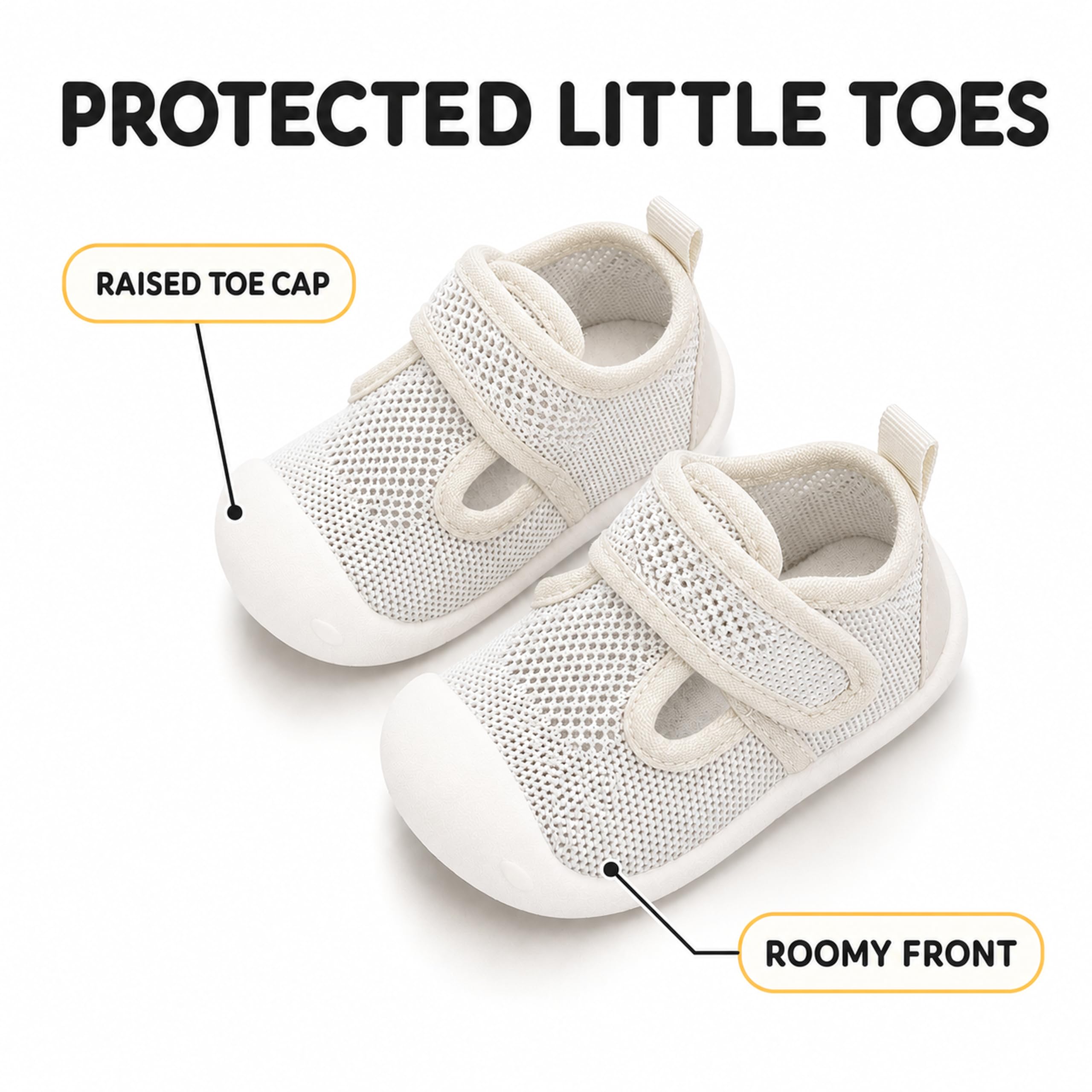 Charrost Baby Sandals Toddler Wide Toe First Walker Shoes