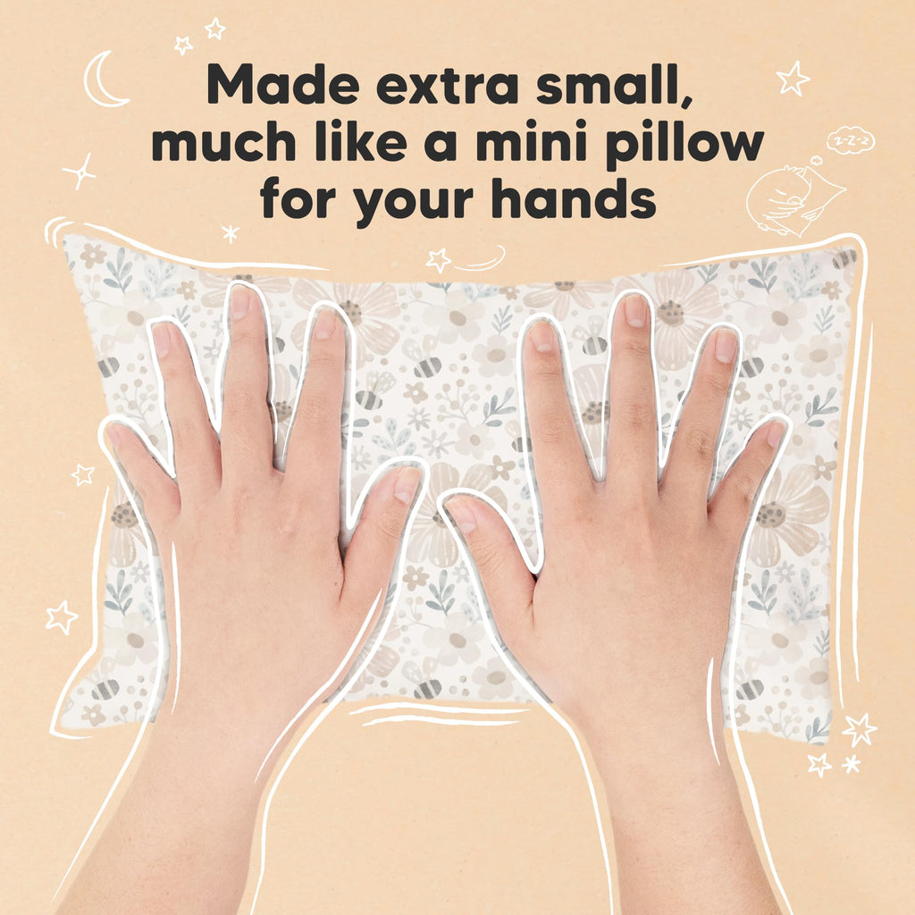 Mini Toddler Pillow with Pillowcase, 9x13 My Dreamy Pillow (Flora Vale)