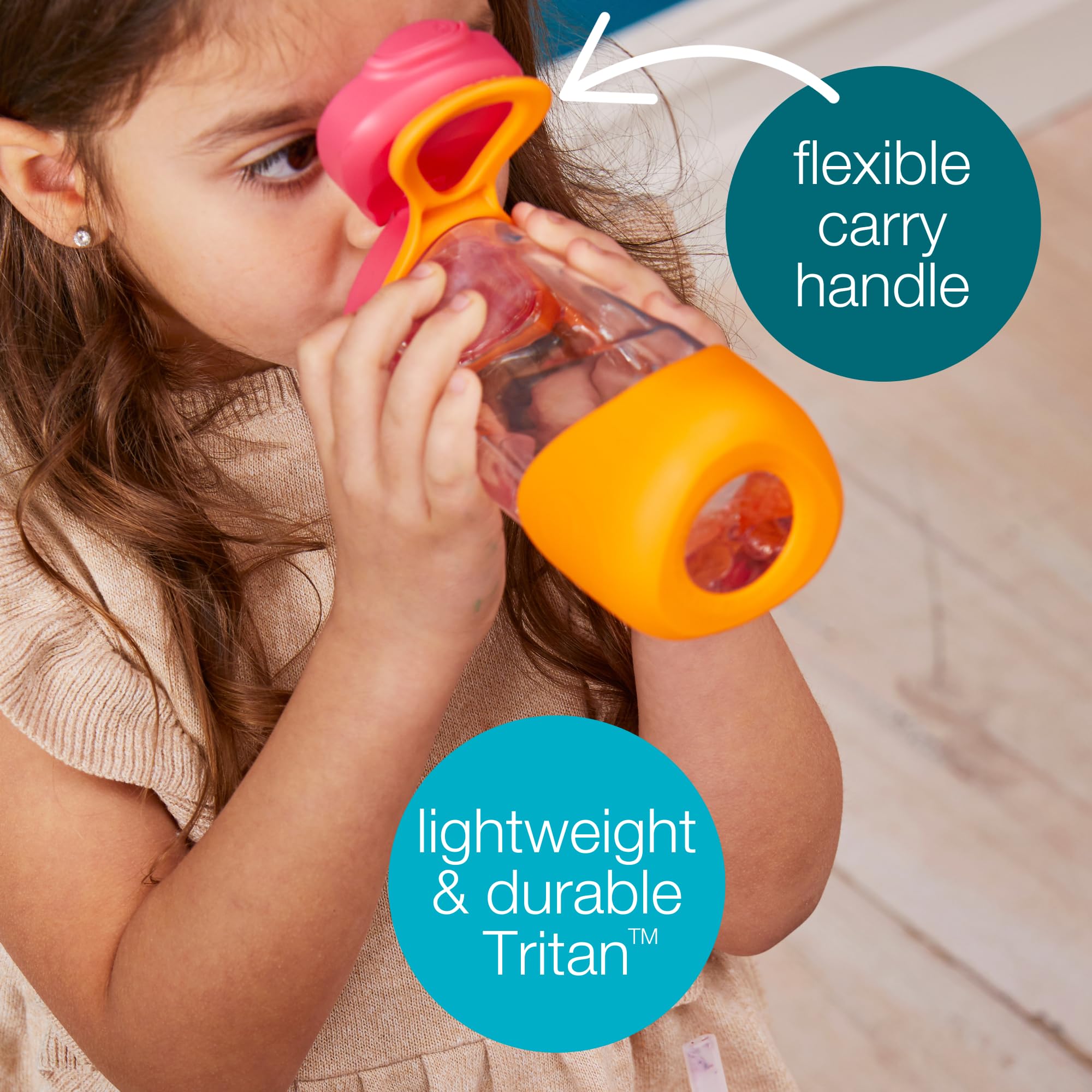 b.box Sport Spout Kids Water Bottle for School, Travel, Daycare, 20 oz
