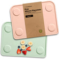 KeaBabies 2pk Silicone Placemats for Toddlers, Kids, Baby, 12x9 (Mellow, S)