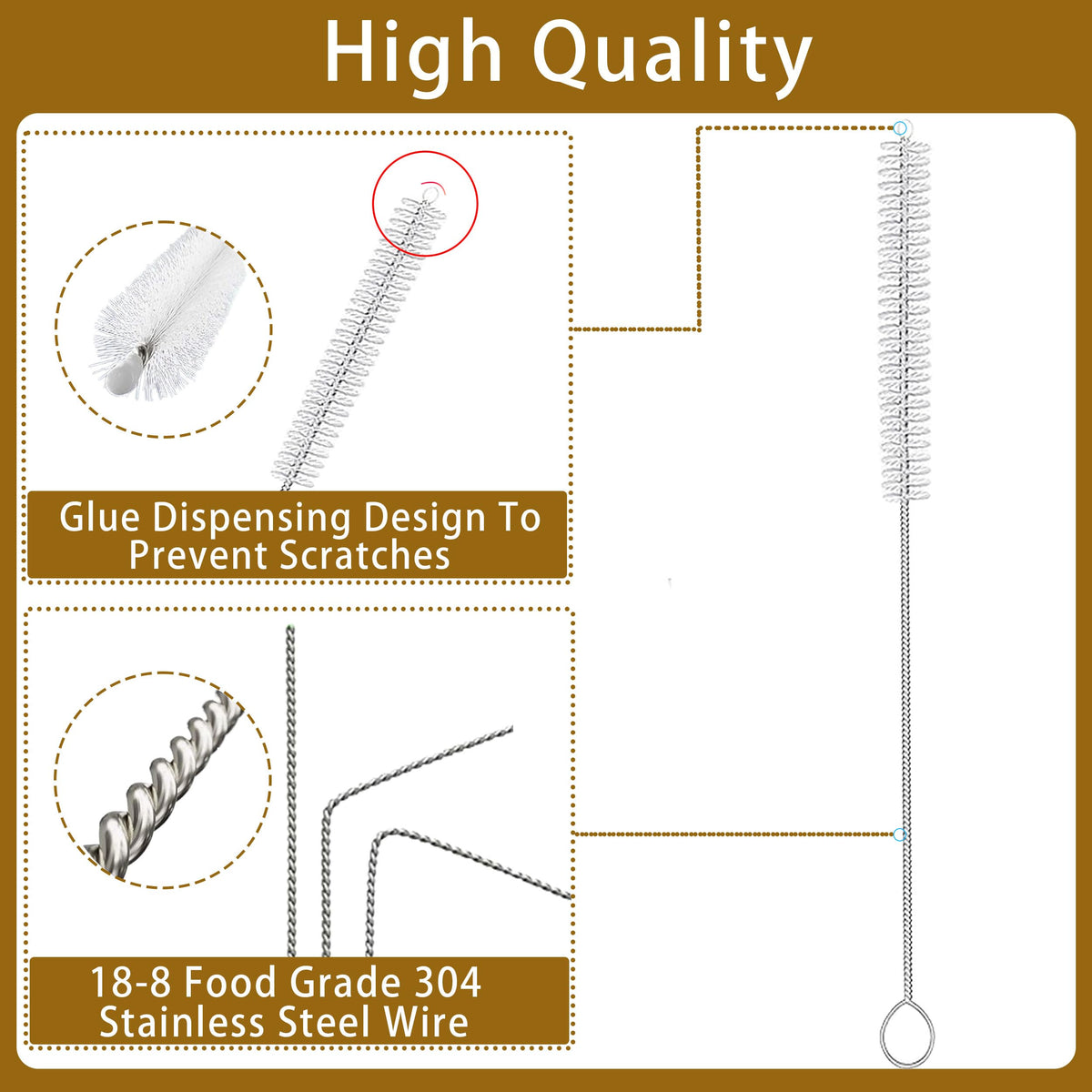 CIDYAUST Straw Cleaner 12 Inch(10-Pack) for Reusable Straws