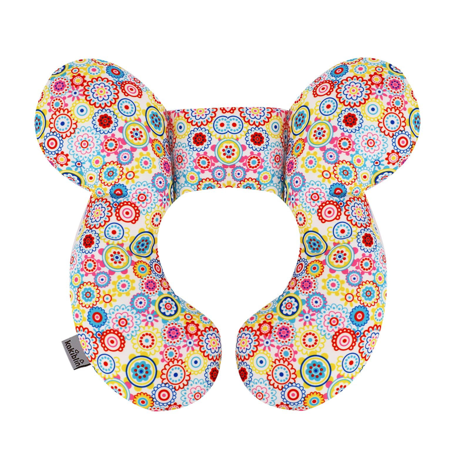 KAKIBLIN Baby Neck Pillow, Upgraded Baby Support Pillow,Baby Neck Support Pillow for Carseat, Newborn Neck Support for Car Seat,Pushchair,Travel (Flower)