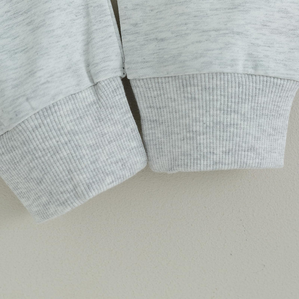 Kupretty Toddler Baby Boy Color Block Sweatshirt Pants Set Gray Green 6M