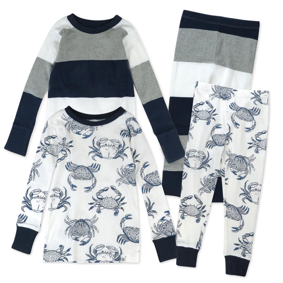 HonestBaby 4-Piece Long Sleeve PJ Set