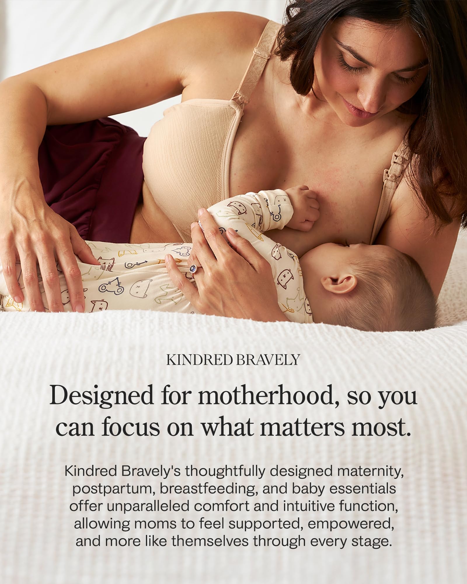 Kindred Bravely Tatum Maternity Nursing Bra, Seamless Bralette Set, 2 Pack
