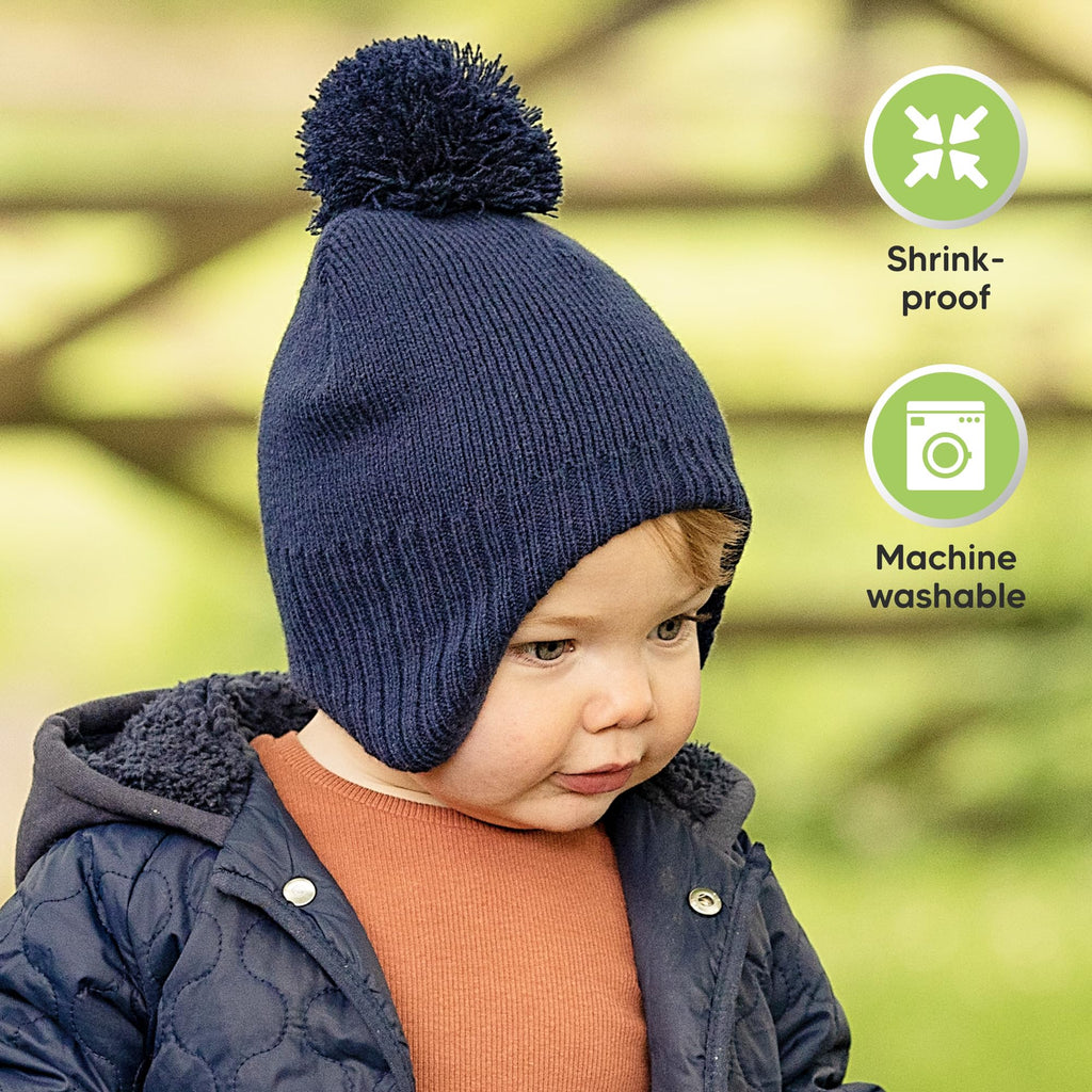 KeaBabies Baby Beanies, Winter Baby Hats for Boys, Girls (Cream, 6-36M)