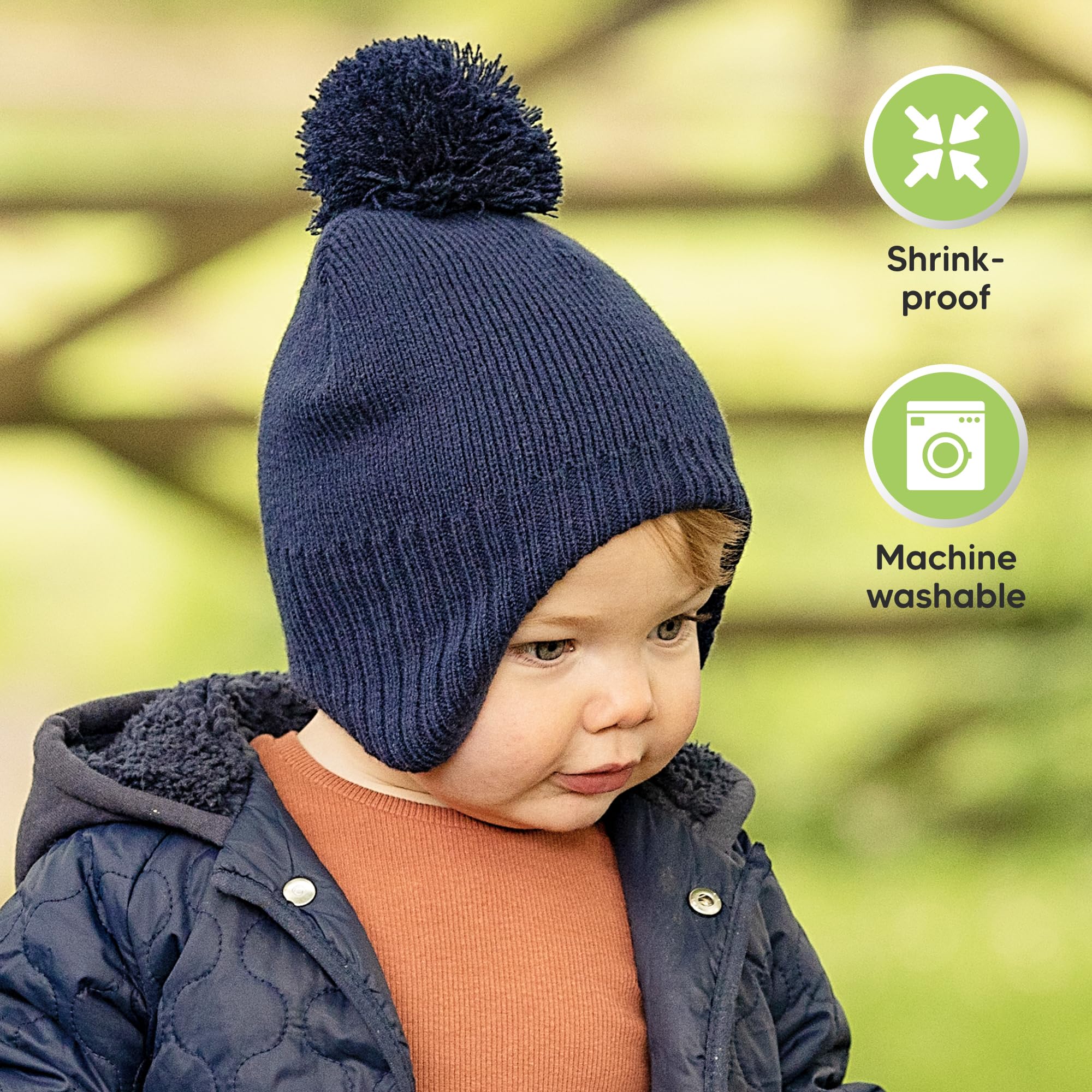 KeaBabies Baby Beanies, Winter Baby Hats for Boys, Girls (Cream, 6-36M)