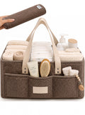 Toodly Baby Diaper Caddy Organizer with Waterproof Changing Pad, Pink