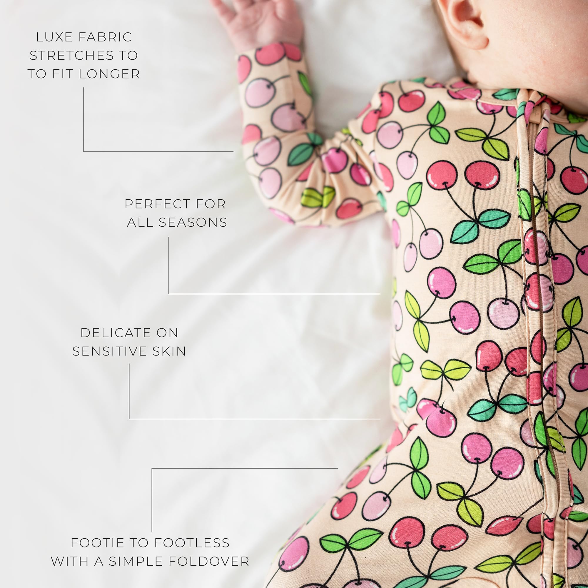 Posh Peanut Girls Convertible Baby Sleepers, Toddlers Footless Pajamas