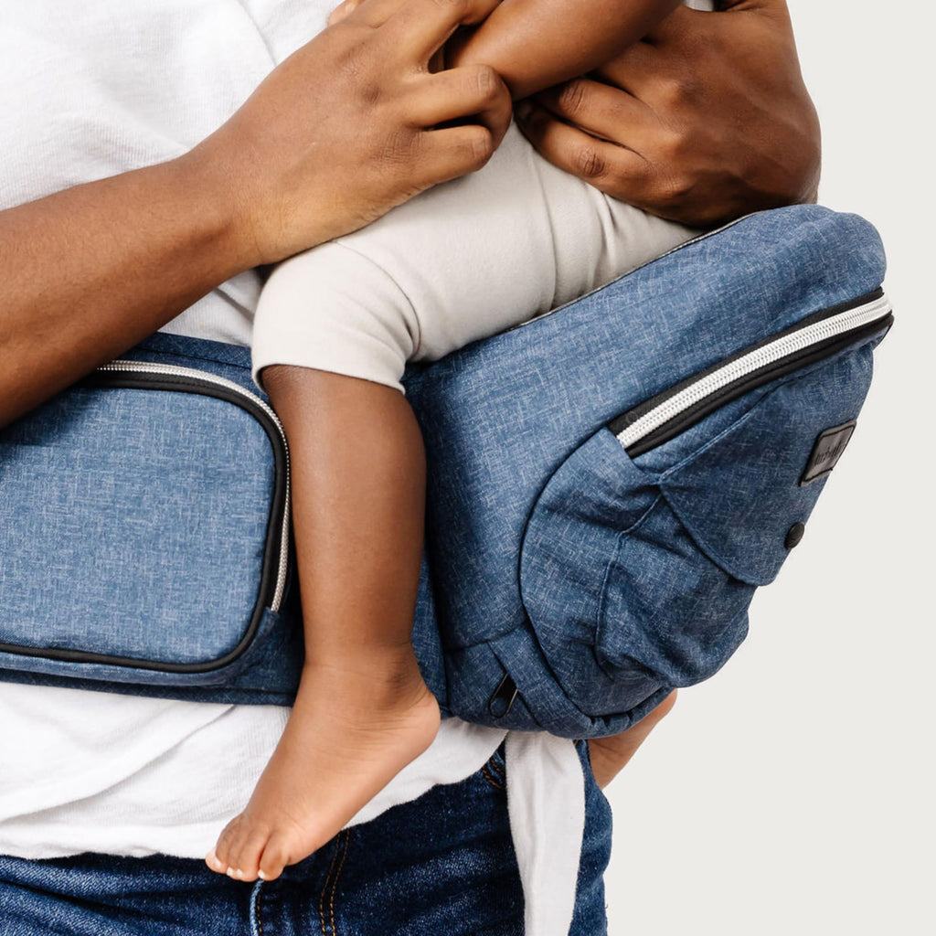 Tushbaby The Original Premium Quality Hip Seat Carrier – Safety-Certified Baby & Toddler Carrier with Secure Safety Buckles, Storage Pockets