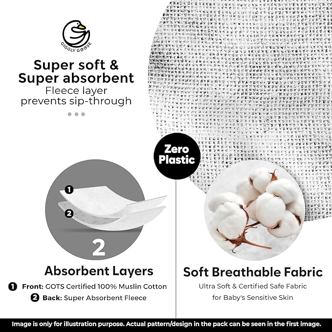 Premium Baby Bibs – 3 Pack for Boys & Girls | Natural Cotton, Super Absorbent Drool & Teething Bibs with Adjustable Snaps - Grey Bandana Bibs