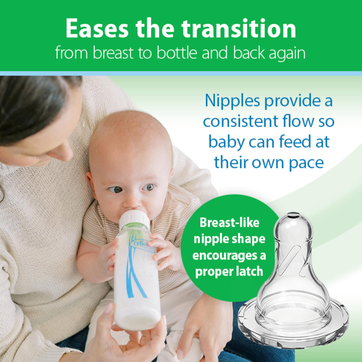 Dr. Brown's Anti-Colic Options+ Narrow Glass Baby Bottle, 8 oz, 3-Pack