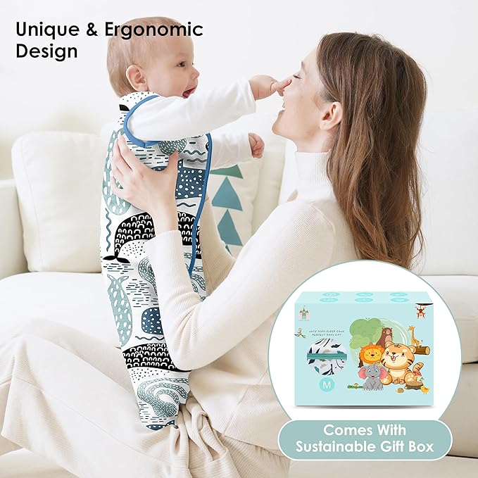 Cute Castle Baby Sleep Sack 18-24 Months - Lightweight 100% Cotton 2-Way Zipper TOG 0.5 Infant Wearable Blanket, Newborn Essentials Toddler Sleep Clothes (3 Pack Blue)