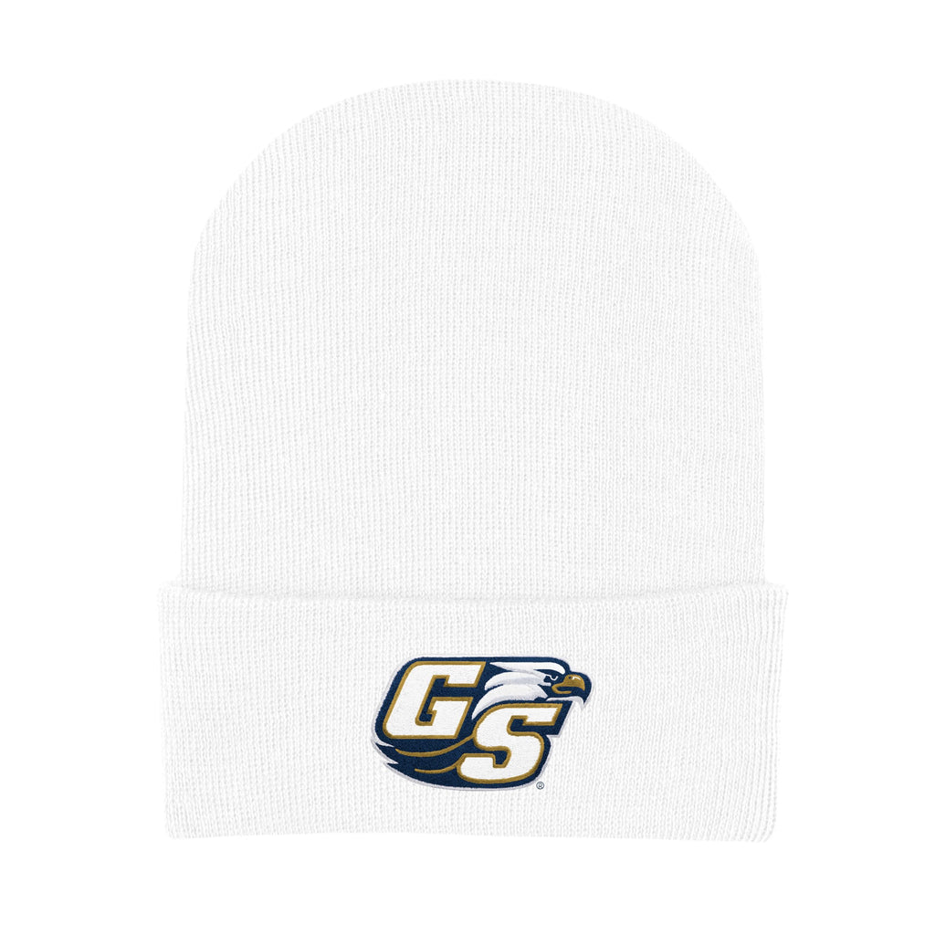College Baby Infant Knit Cap Georgia Southern Eagles Logo - White - Preemie