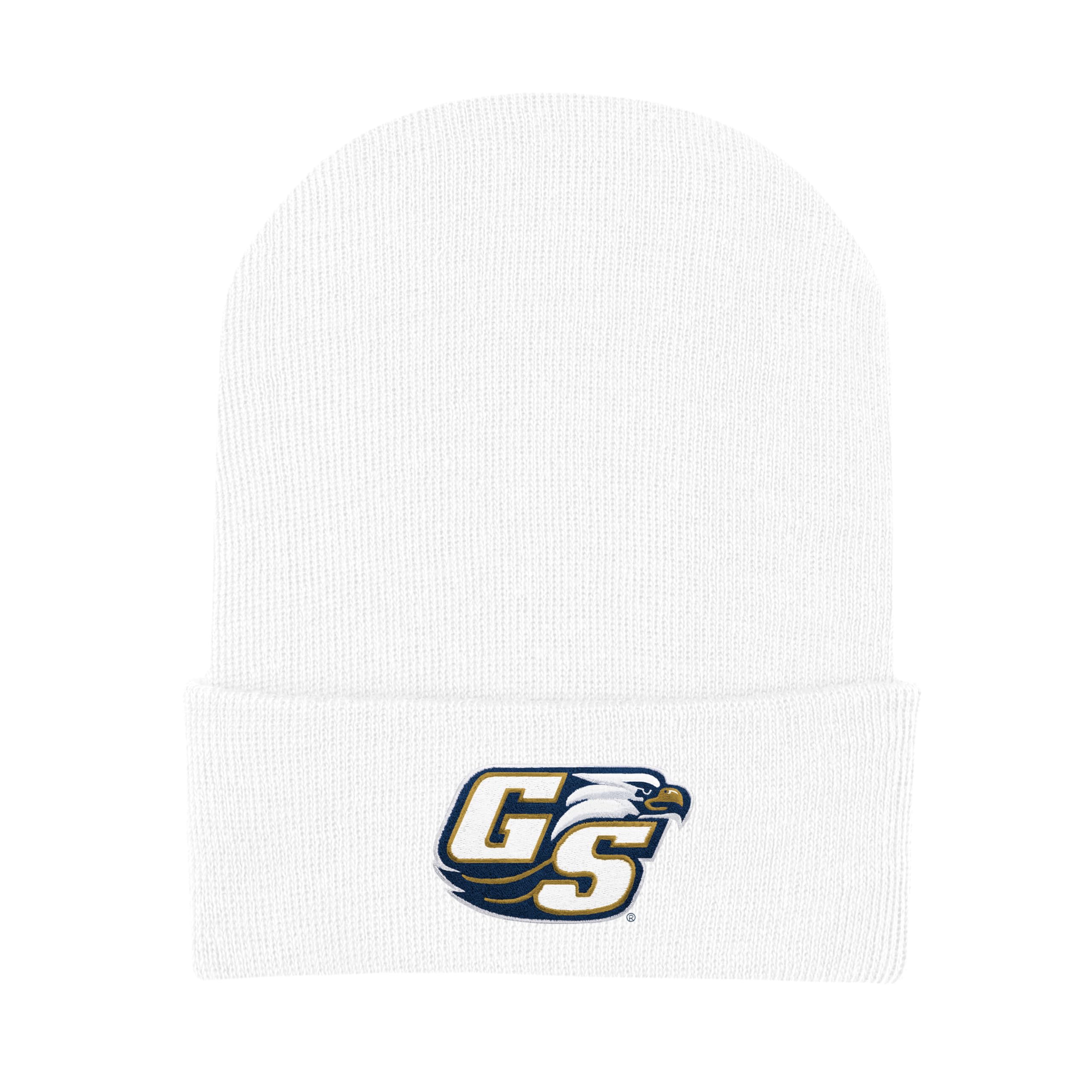 College Baby Infant Knit Cap Georgia Southern Eagles Logo - White - Preemie