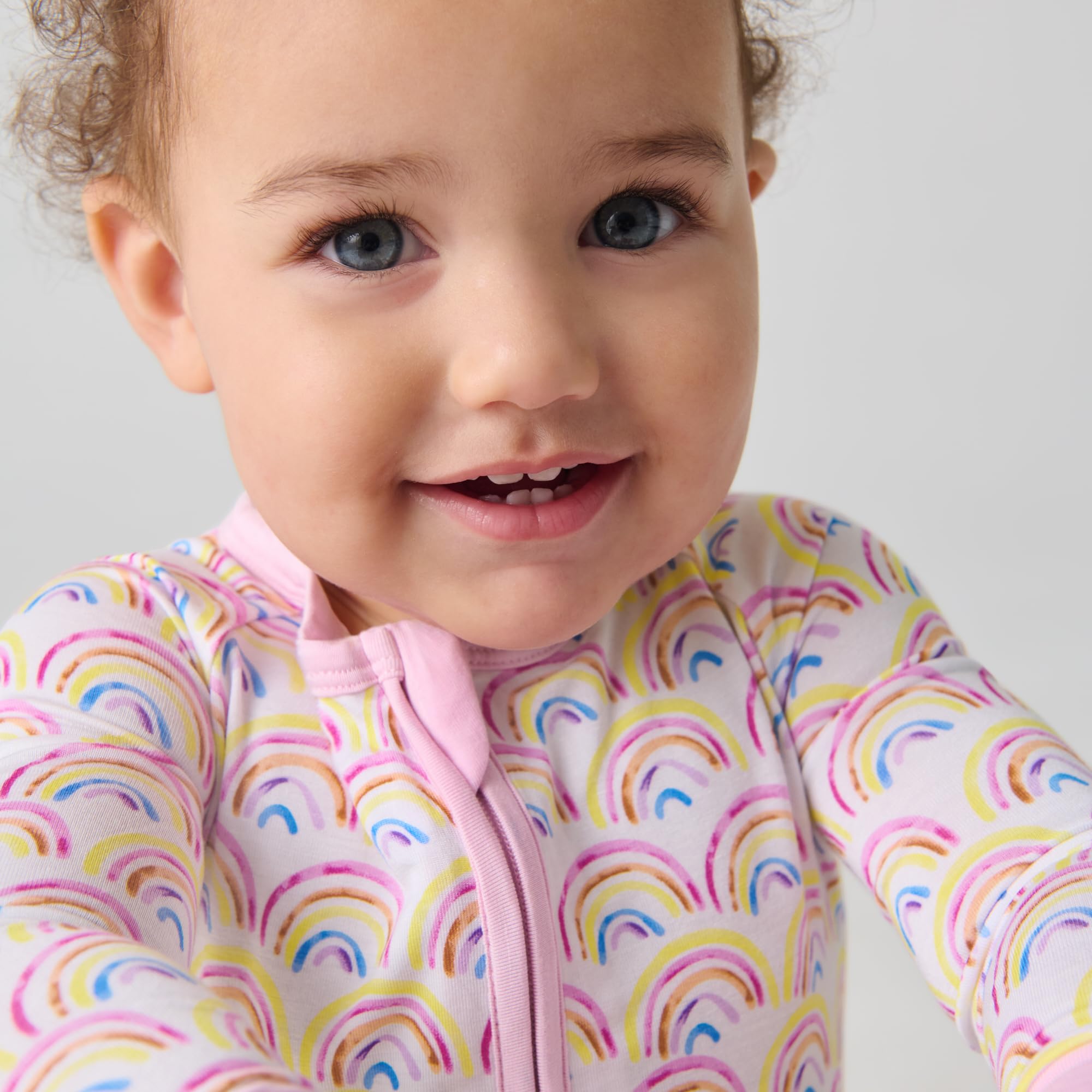 Little Sleepies Baby Pajamas, Pastel Rainbows, 3T