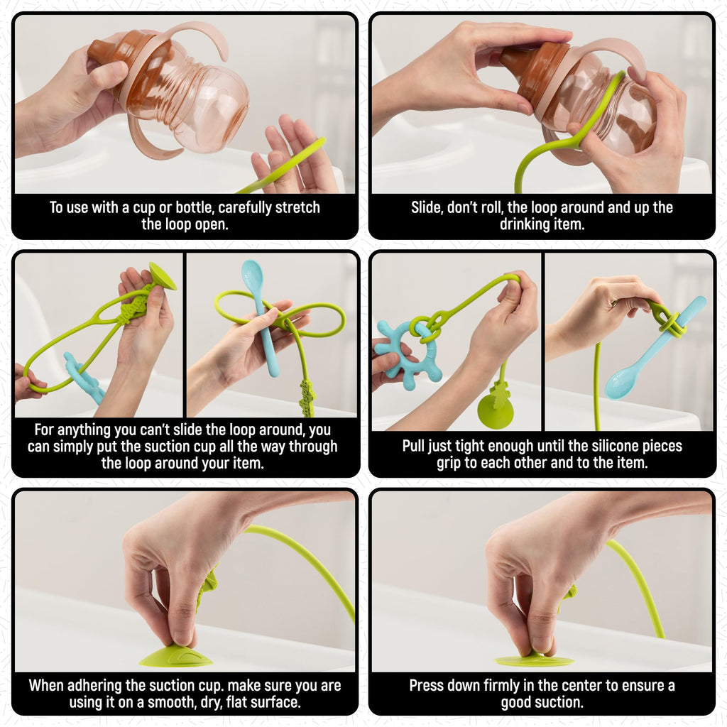 Don't Drop It® Silicone Suction Cup Strap Tether