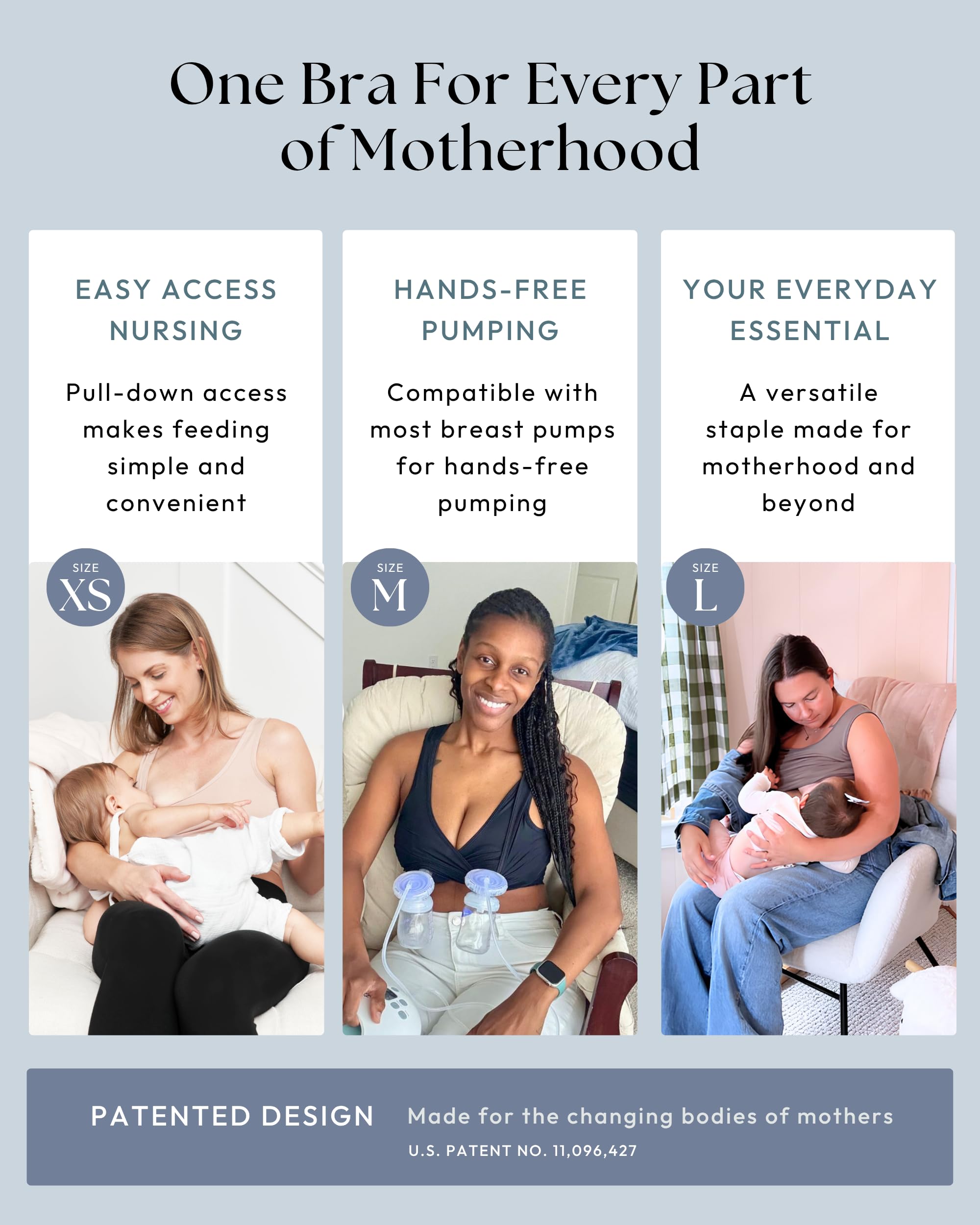 Larken Hands Free Pumping Bra for Breastfeeding | Breast Pump - Maternity Bras for Pregnancy, Pumping & Nursing Bra in One Sand (M)
