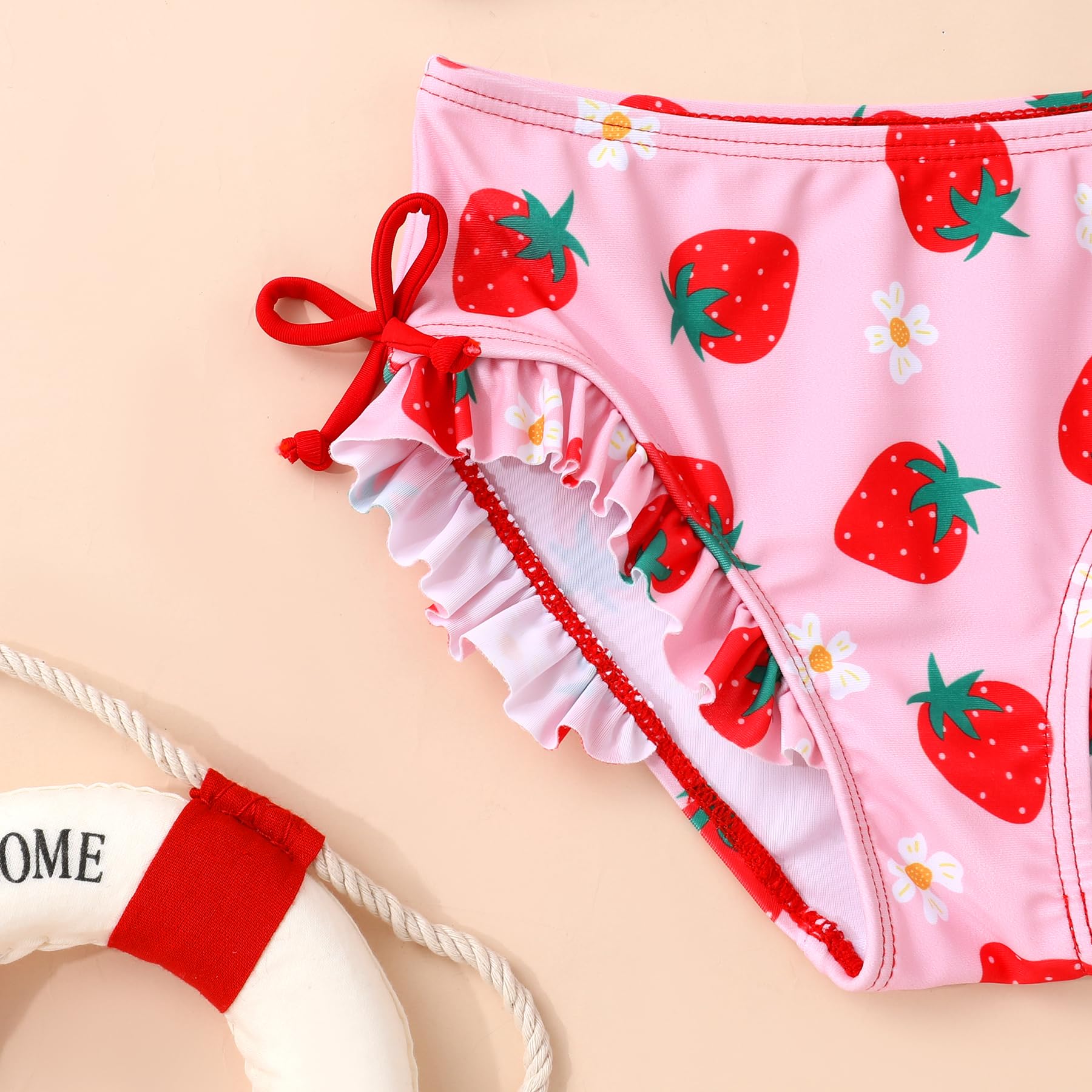 MAMAMI Toddler Swimsuit Girl Color Block Stripe Two Pieces Swimwear Baby Girl Summer Beach Bathing Suits