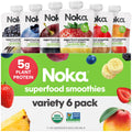 Noka Organic Superfood Smoothie Pouches, Healthy Snacks, Variety Pack 6pk
