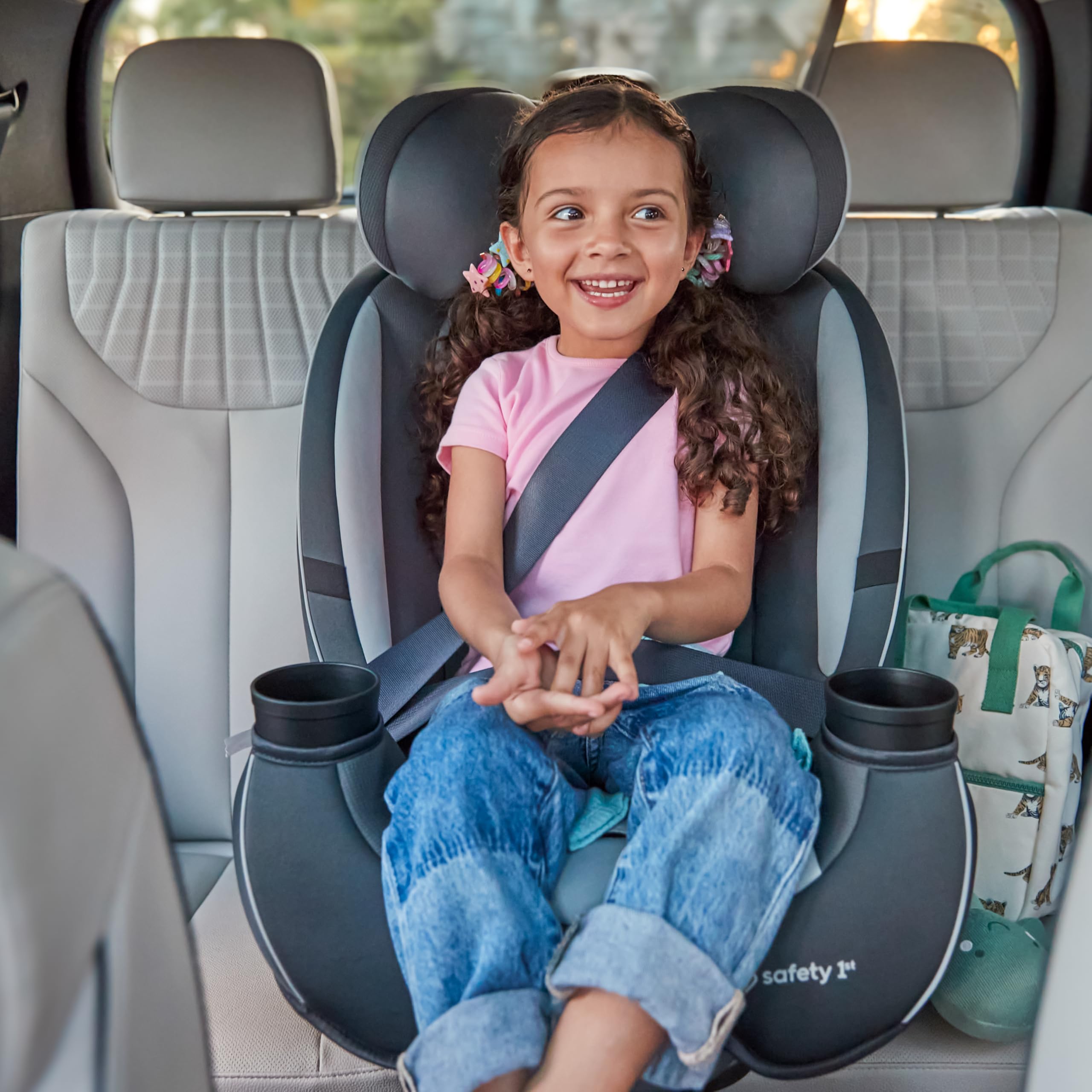 Safety 1st Grow and Go All-in-One Convertible Car Seat, Rear Facing, 5-40 lbs, Forward Facing (30–65 lbs), High Back Booster Seat 40-100 pounds, Vineyard Girl