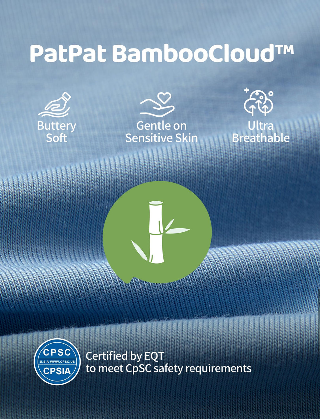 PATPAT Baby Footies Boys Girls - Bamboo Viscose - 2 Way Zipper & Non-Slip Soles Romper Mitten - Footed & Footless Infant Clothes Unisex Jumpsuit 2 Pack Blue 9-12 Months