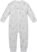 Owlivia Organic Cotton Baby Boy Girl Zip up Sleep 'N Play Pjs, Footless, Long Sleeve