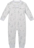Owlivia Organic Cotton Baby Boy Girl Zip up Sleep 'N Play Pjs, Footless, Long Sleeve