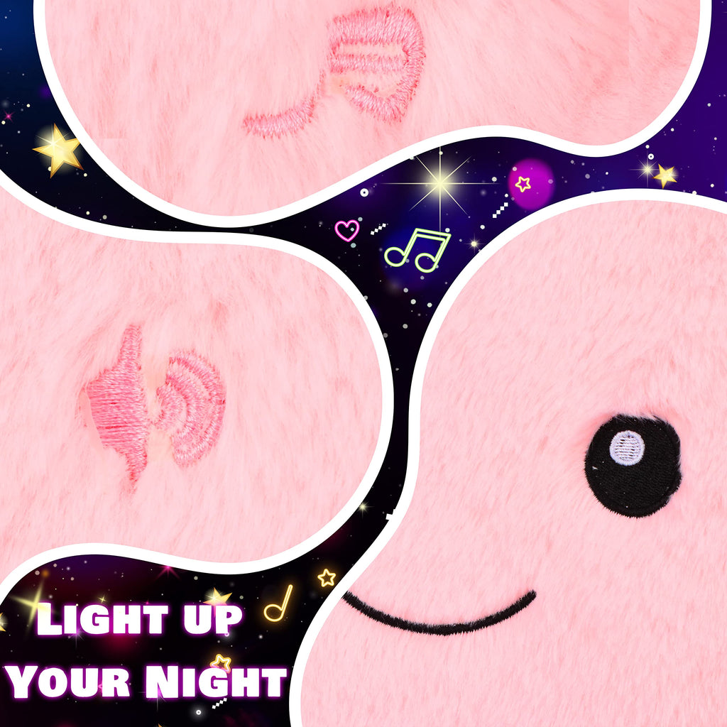 Cuteoy Musical Star Plush Pillow Glowing LED Light-up Stuffed Animal Toys