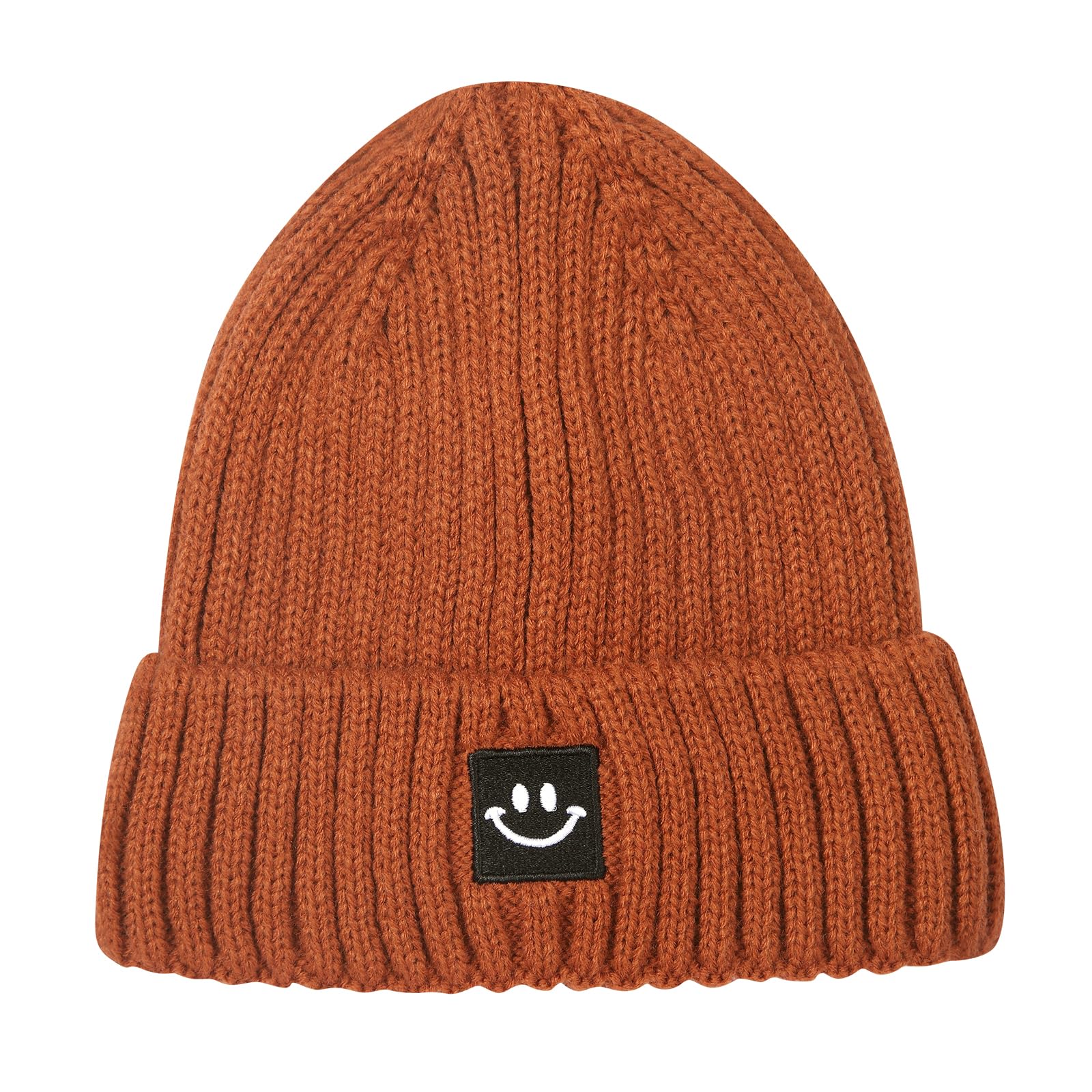 MaxNova Cute Beanies for Kids 0-6 Months Dark Orange