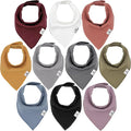 DiaperSquad's Baby Bibs for Drooling and Teething, Bibs for Boys, Baby Girl - Solid Cotton Baby Drool Bibs