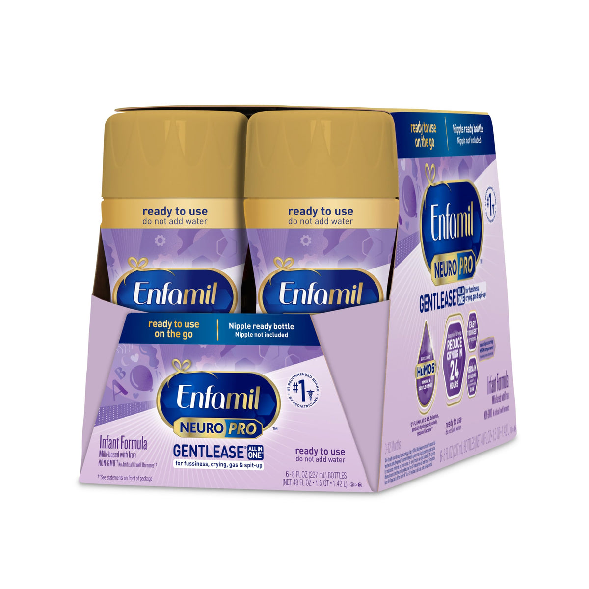 Enfamil NeuroPro Gentlease Ready-to-Feed Baby Formula, 8 Fl Oz, 24 CT