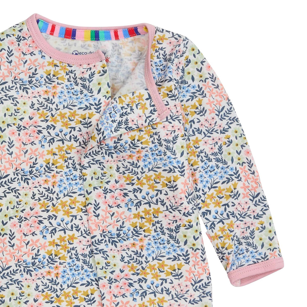 Magnetic Me Girls Modal Magnetic Baby Footie Pajamas | Silky Soft Modal Fabric | Chelsea Ruffle | Preemie