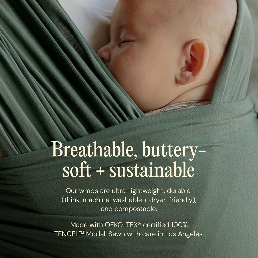 Solly Baby Wrap, Buttery-Soft Baby Carrier Newborn to Toddler 8-25 Lbs., Lightweight & Hands-Free Infant Wrap, Breathable Summer Carrier, Baby Wearing & Postpartum Essential, New Mom Gift, Coastal