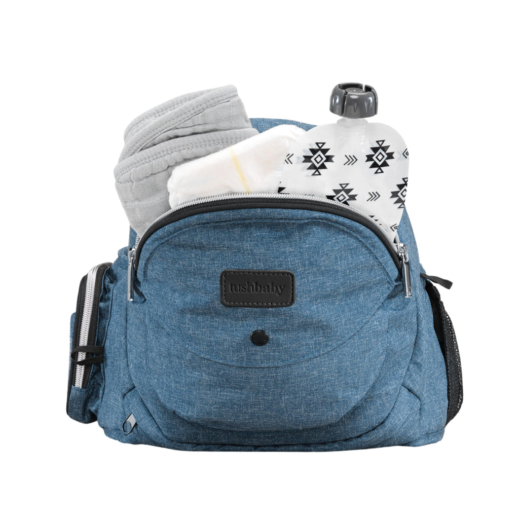 Tushbaby The Original Premium Quality Hip Seat Carrier – Safety-Certified Baby & Toddler Carrier with Secure Safety Buckles, Storage Pockets