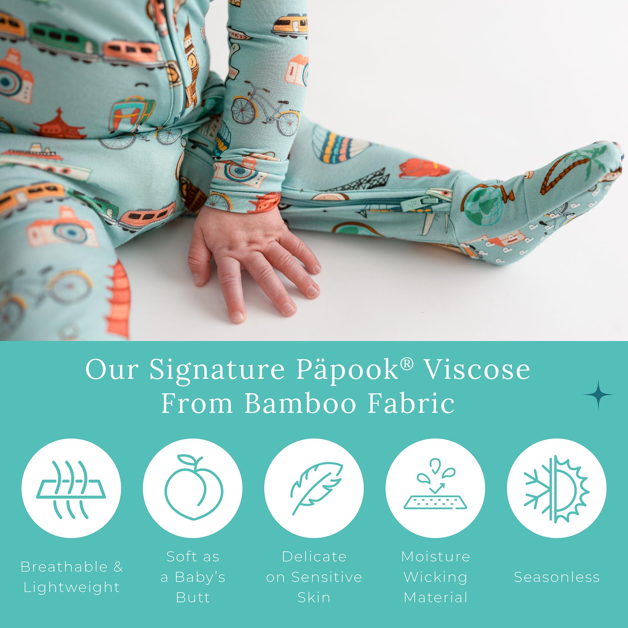 Posh Peanut Convertible Baby Sleepers, Boy Toddlers Footless Pajamas