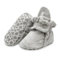 Zutano Unisex Organic Cotton Baby Booties With Gripper Soles, Gray Heather, 24M