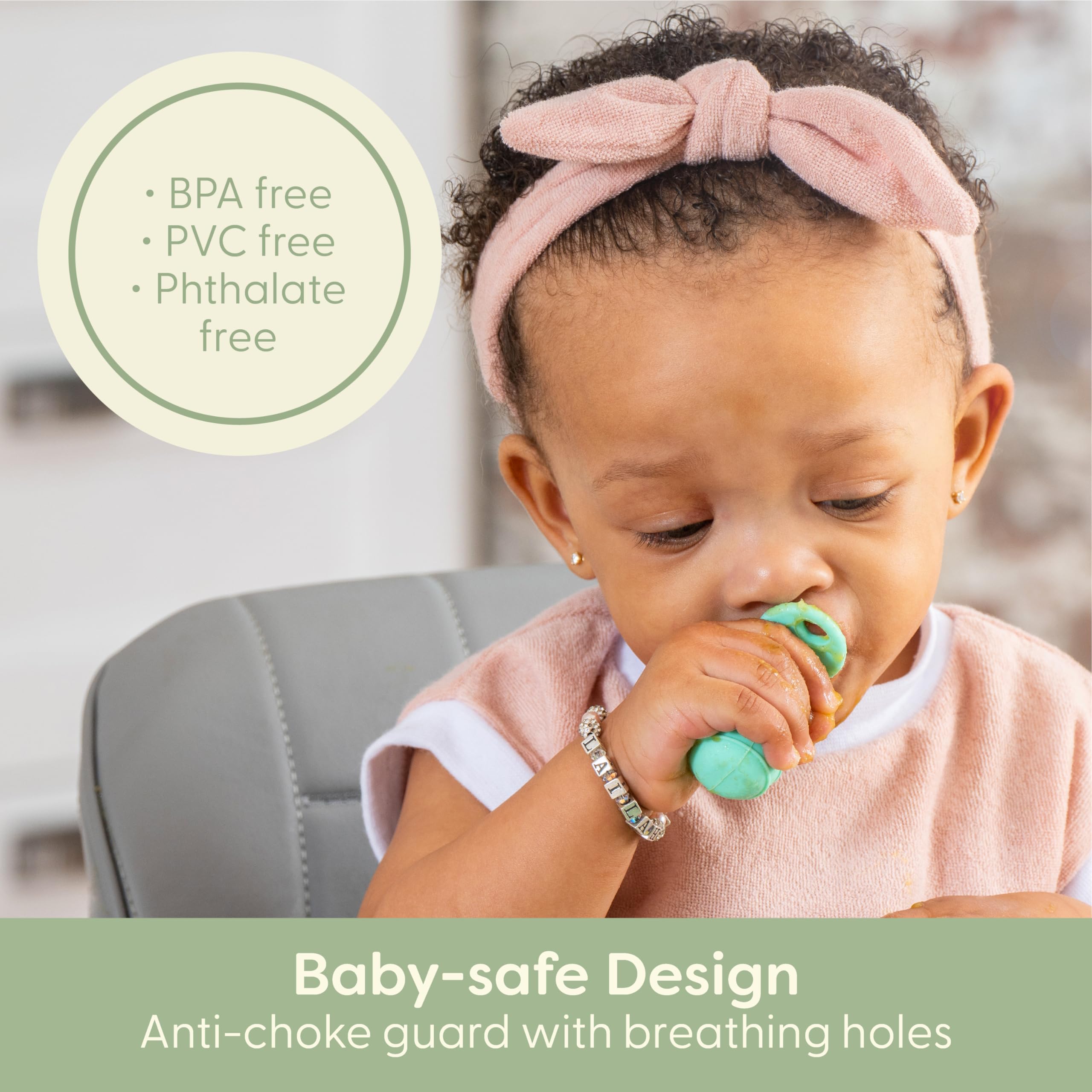 UpwardBaby Silicone Baby Spoons Self Feeding 6 Months - Feeding Essentials, Baby Led Weaning Supplies, BPA Free, Chewable Toddler Utensils with Anti Choke Barrier