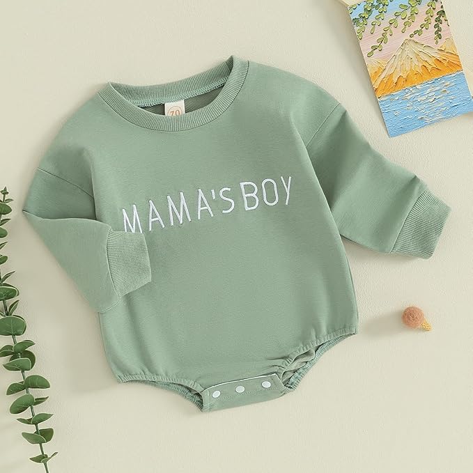 VISGOGO Newborn Infant Baby Boy Girls Oversized Romper Little Dude Sweater Onesie Coming Home Outfit Neutral Clothes