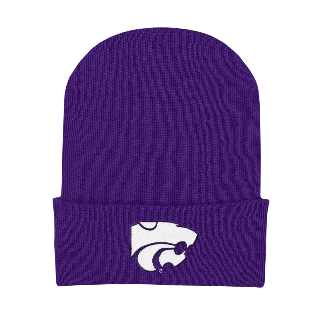 College Baby Infant Knit Cap Kansas State Wildcats Logo - Purple - Newborn