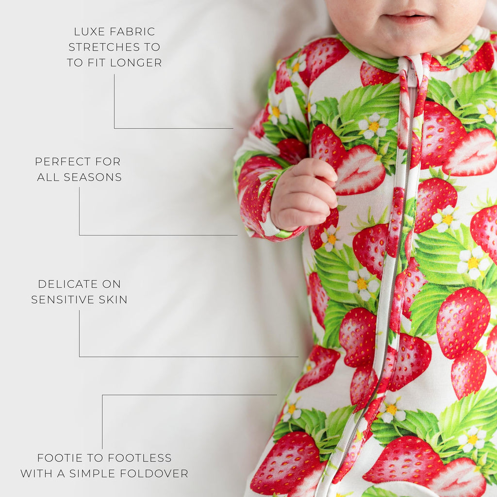 Posh Peanut Girls Convertible Baby Sleepers, Toddlers Footless Pajamas