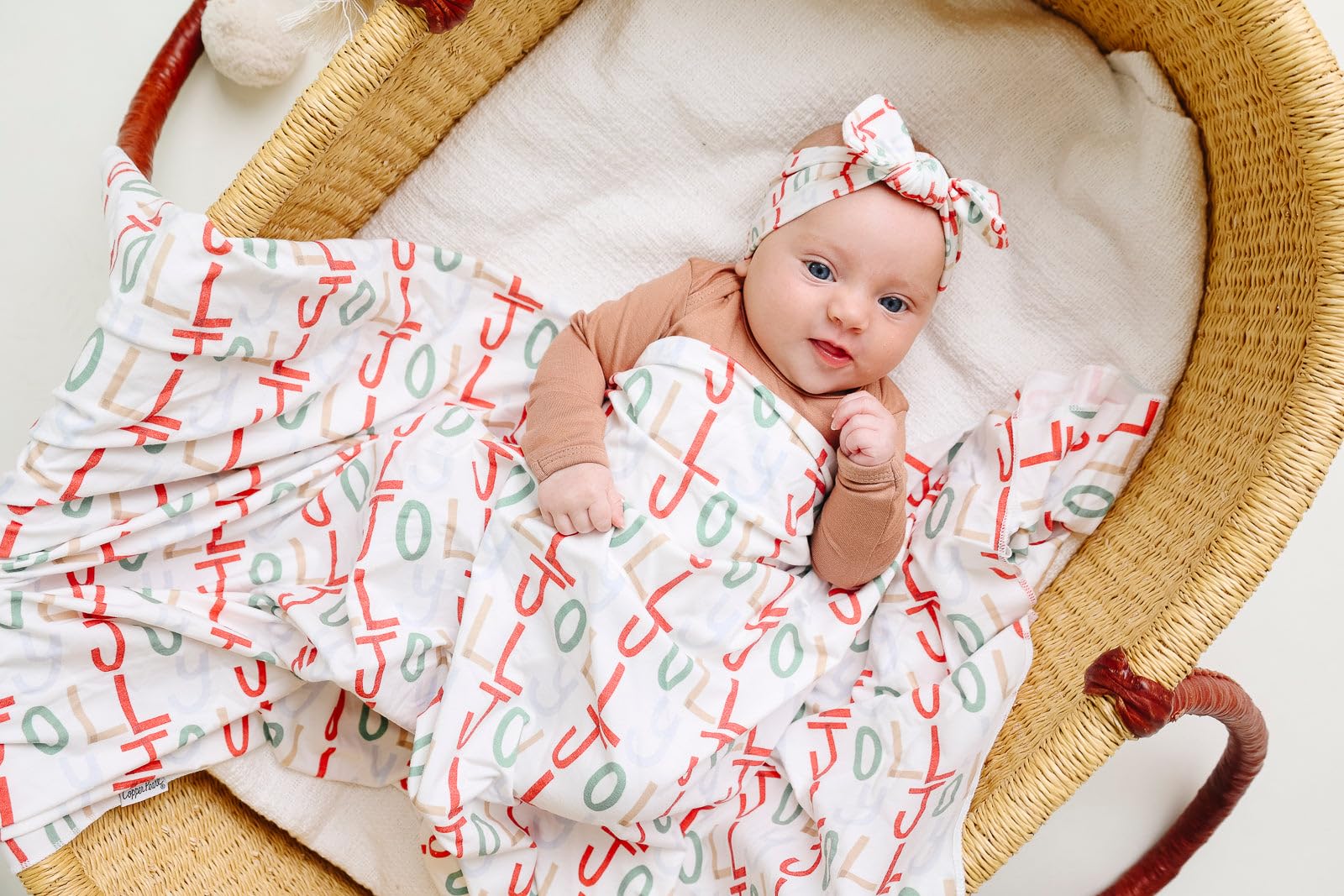 Copper Pearl Swaddle Blankets for Newborns | Soft Stretchy Receiving Blankets for Boys and Girls | Large 46 x 46 Inch Baby Blankets | Lightweight and Breathable Swaddles | Jolly