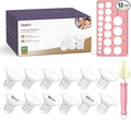 Nuliie 12PCS Silicone Flanges Insert Replacement Kit, Flange Sizing Kit 16/18/20mm for 24mm Flange/Shield Breast Pumps, Pumping Essential Kit for Moms