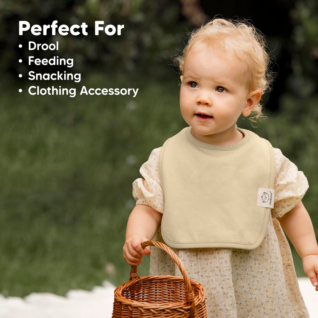 KeaBabies 8-Pack Organic Baby Bibs for Boys, Girls Drool Bibs (Terracotta)