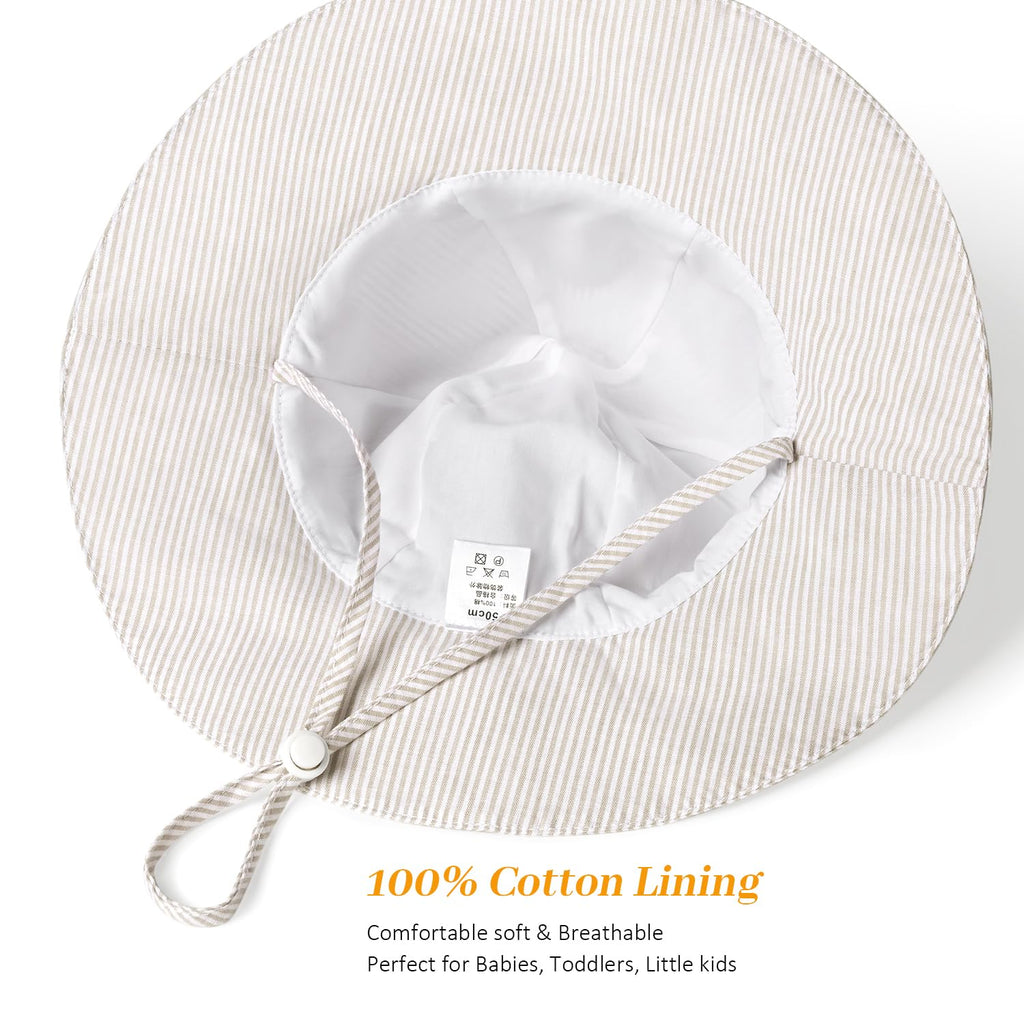Baby Girl Sun Hat Kids Summer Beach Wide Brim Hats Toddler Bucket Hat 0-6M