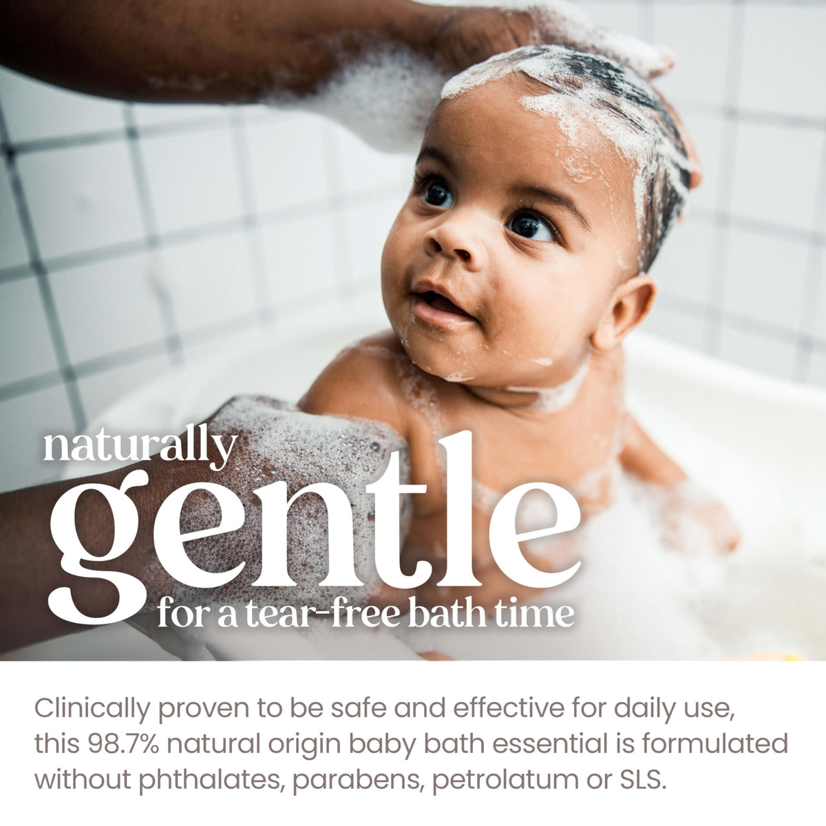 Burt's Bees Baby Sensitive Shampoo and Wash, Fragrance Free, Tear Free, Pediatrician Tested, 98.7% Natural Origin, 21 Fluid Ounces