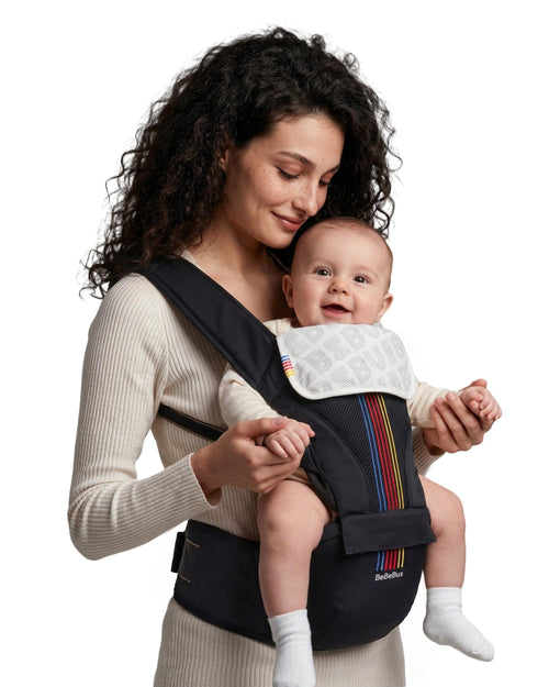 2-in-1 Baby Carrier with Hip Seat -Ergonomic, Cozy, Hands-Free for 7-44 lbs