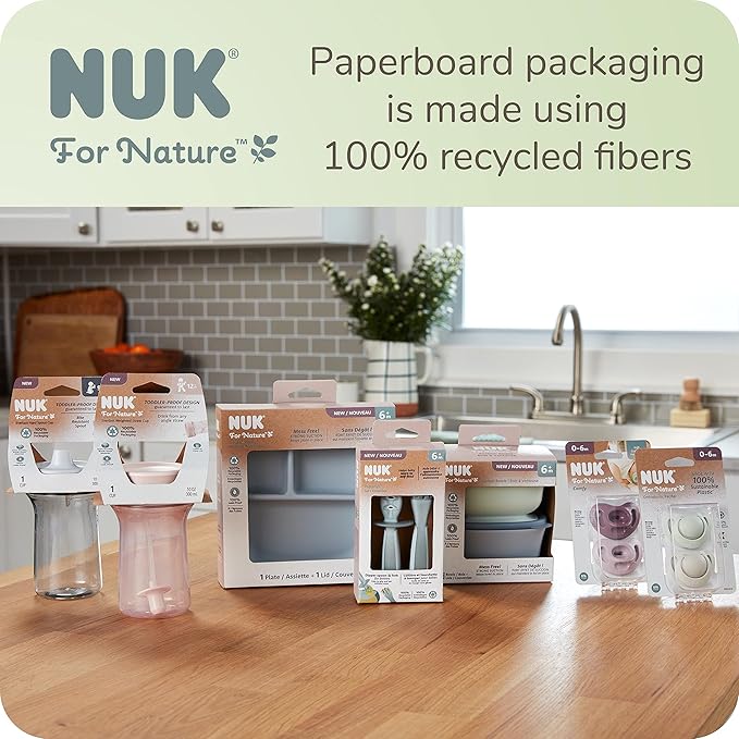 NUK for Nature Learner Cup, 10 oz, 9+ Months – BPA Free, Spill Proof Sippy Cup